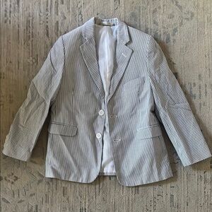 Nordstrom Navy and White seersucker Blazer